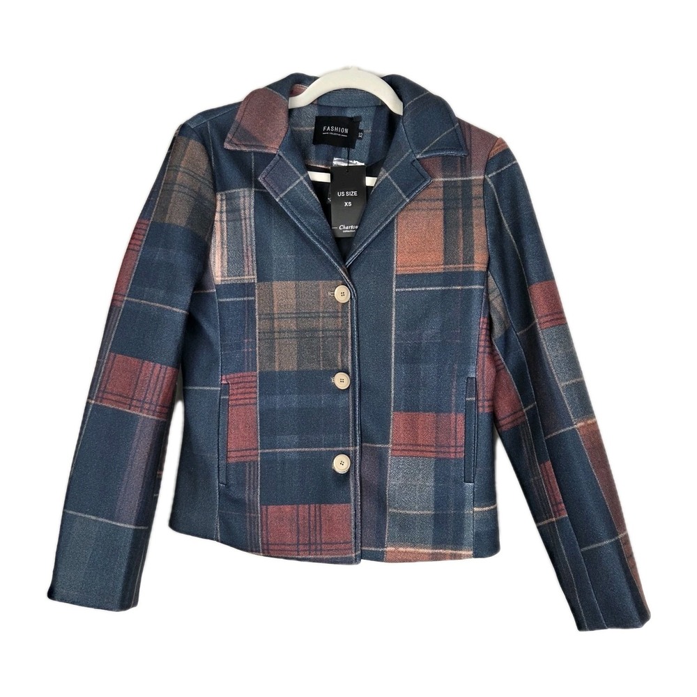 Nwt Patchwork Cottagecore Eclectic 70s MCM Blazer Jacket Womens‎ XS Arsty...